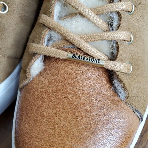 Blackstone QL48 Genuine Shearling Lined High Top Sneaker EU 37 US 7 Rust Brown - Picture 5 of 12